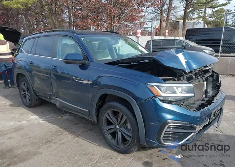 2021 Volkswagen Atlas 3.6L V6 Se W/Technology R-Line from USA, damaged, VIN 1V2NR2CA3MC562568